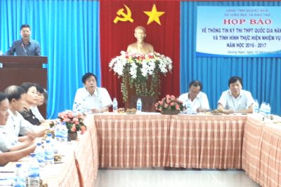 SỞ GIÁO DỤC VÀ ĐÀO  TẠO QUẢNG NGÃI: HỌP BÁO VỀ KỲ THI Ok365vip QUỐC GIA NĂM 2017