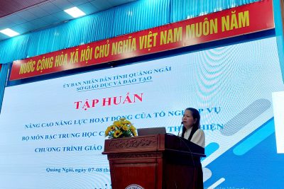 Tập huấn nâng cao năng lực hoạt động tổ nghiệp vụ bộ môn trung học cấp tỉnh trong thực hiện chương trình Ok365a com phổ thông 2018