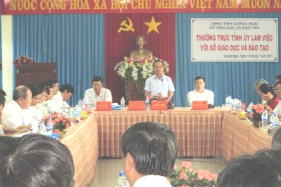 Thường trực Tỉnh ủy Ok365pp com làm việc với Sở Giáo dục và Đào tạo