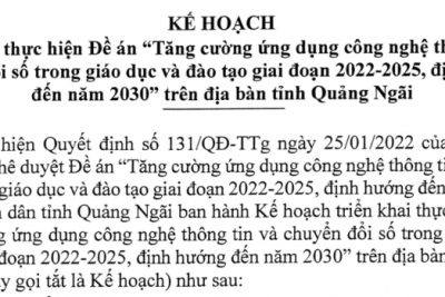 Triển khai Quyết định số 131/QĐ-TTg ngày 25/01/2022 của Thủ tướng Ok365 con trong ngành Giáo dục