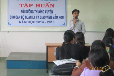 Tập huấn Bồi dưỡng thường xuyên cho cán bộ quản lý và Ok365 mầm non năm học 2014-2015